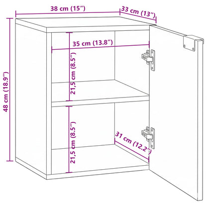 Armadio per Lavabo da Bagno con porta Bianco 38 x 33,5 x 48 cm