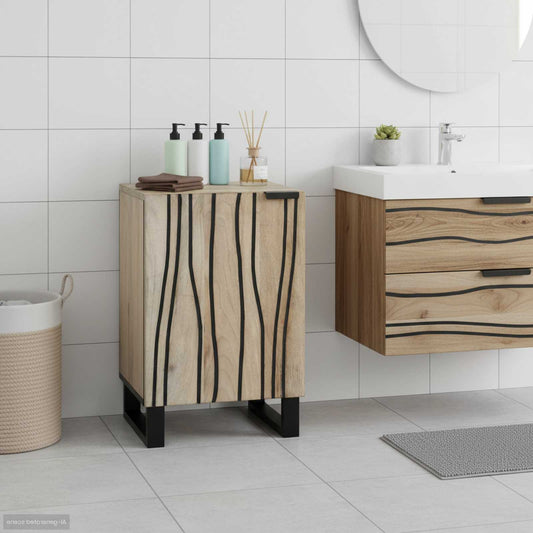 Armadio per Lavabo da Bagno con porta Bianco 38 x 33,5 x 58 cm | homemem39