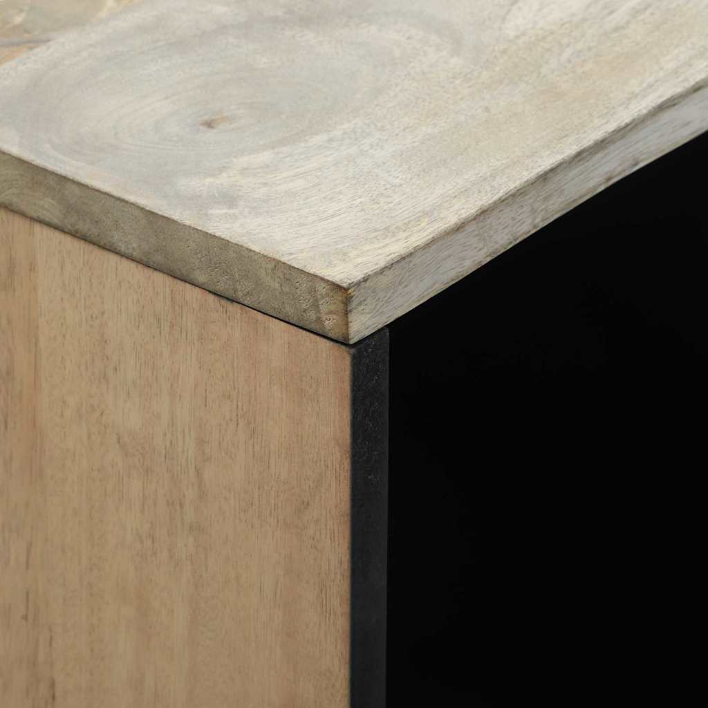 Credenza Bianco 80 x 33 x 75 cm legno massello di mango - homemem39