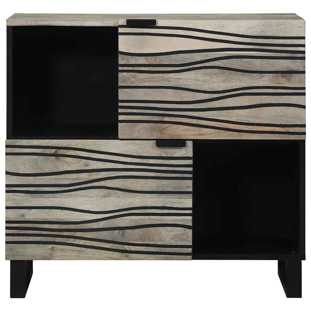 Credenza Bianco 80 x 33 x 75 cm legno massello di mango - homemem39