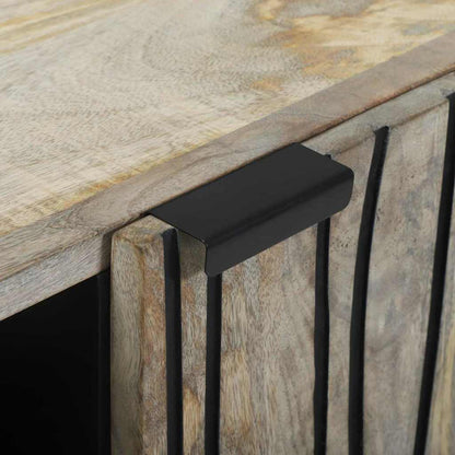 Sideboard Bianco 90 x 33 x 75 cm legno massello di mango - homemem39