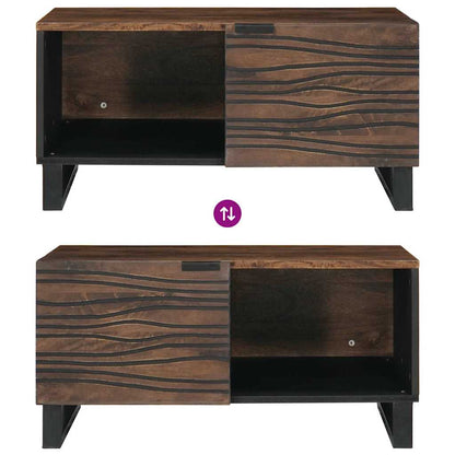 Tavolino da salotto Marrone e Nero 80 x 50 x 40 cm