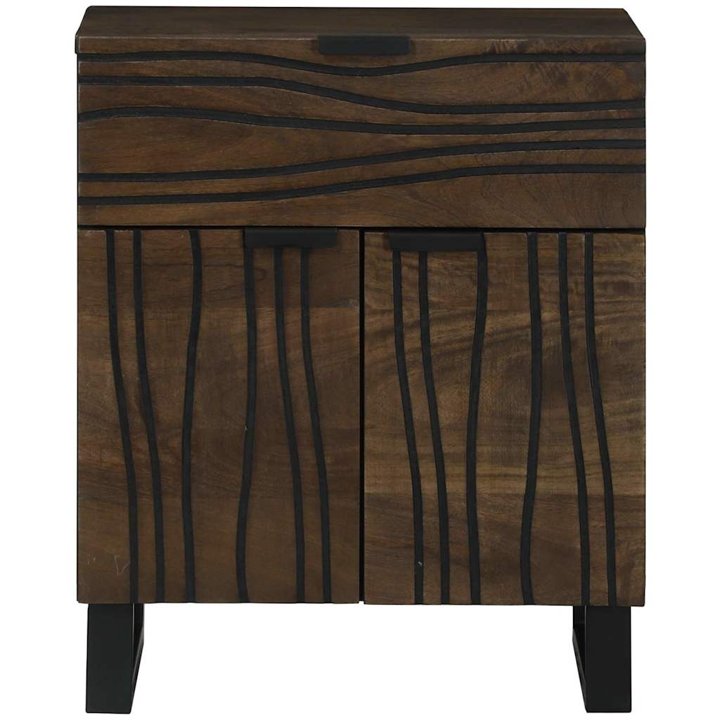Armadio da Notte Noce 50 x 33 x 60 cm Legno massello di acacia