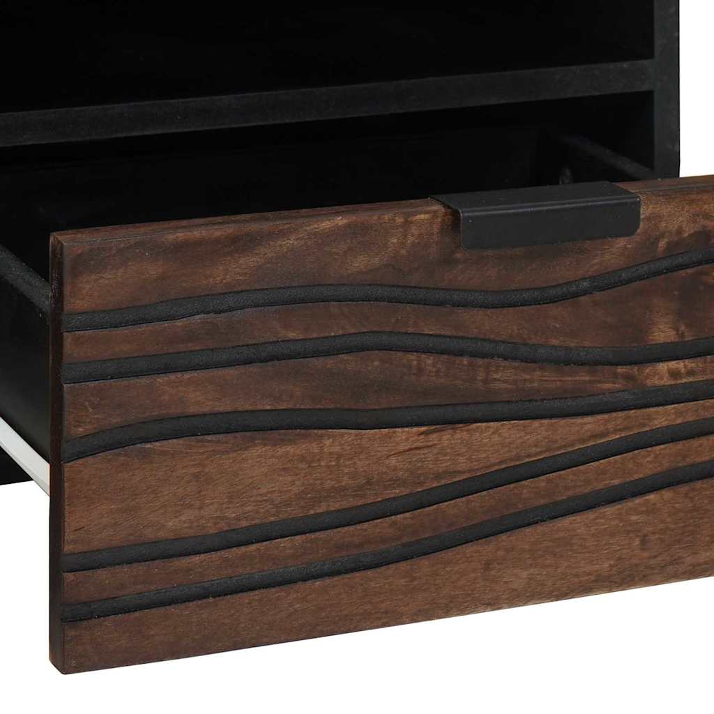 Tavolino da salotto con cassetto Marrone e Nero 80 x 54 x 40 cm | homemem39