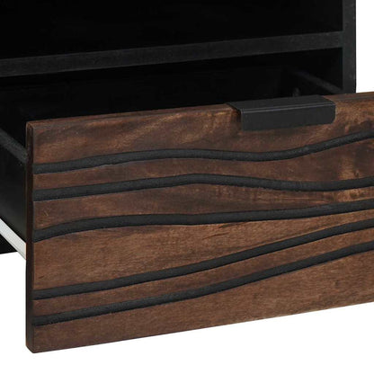 Tavolino da salotto con cassetto Marrone e Nero 80 x 54 x 40 cm | homemem39