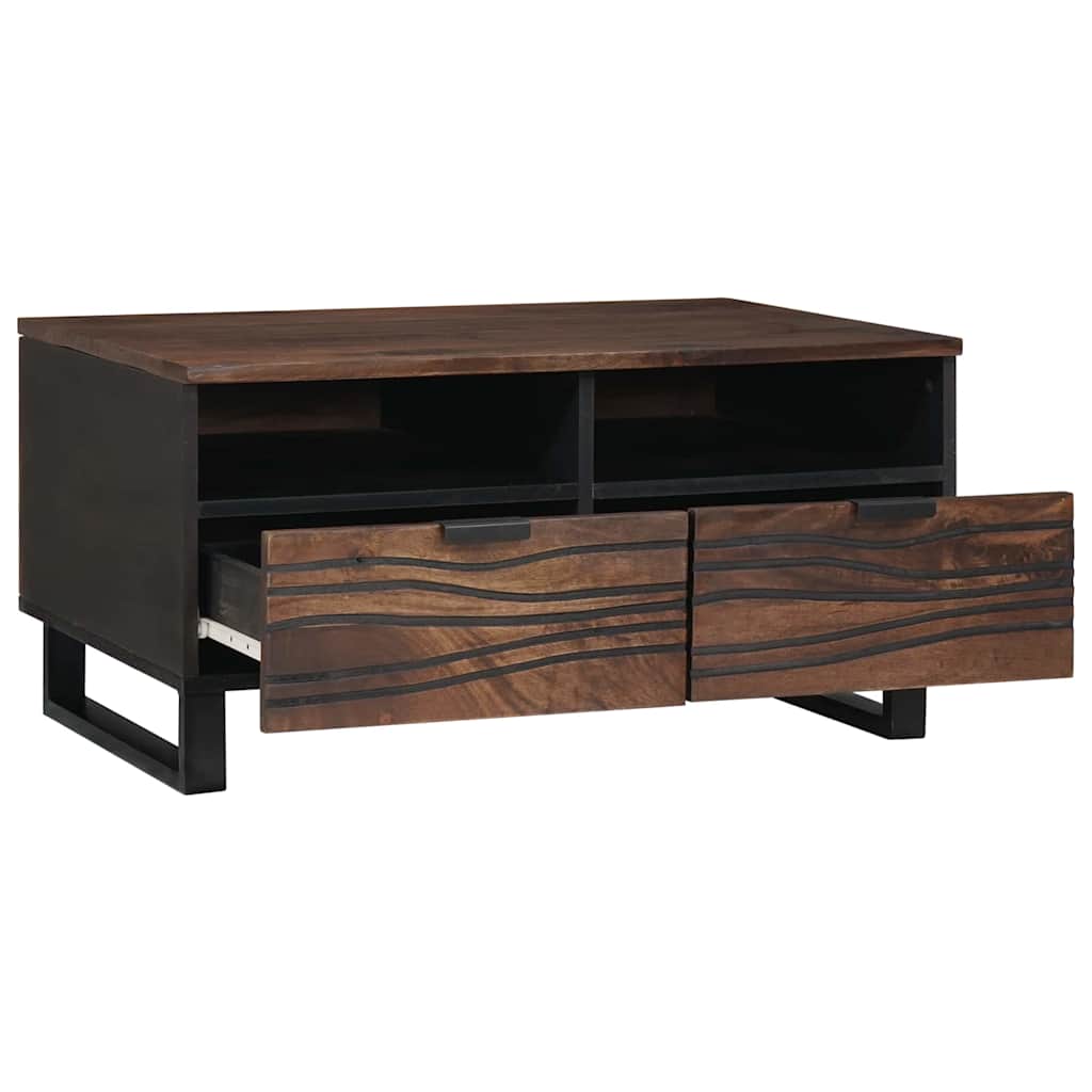 Tavolino da salotto con cassetto Marrone e Nero 80 x 54 x 40 cm | homemem39