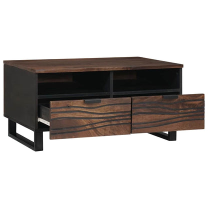 Tavolino da salotto con cassetto Marrone e Nero 80 x 54 x 40 cm | homemem39