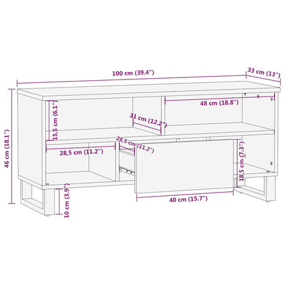Unità TV con cassetto Noce 105 x 33 x 46 cm Legno multistrato