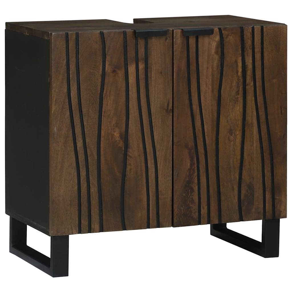 Armadio per Lavabo da Bagno con porta Noce 62 x 33 x 58 cm