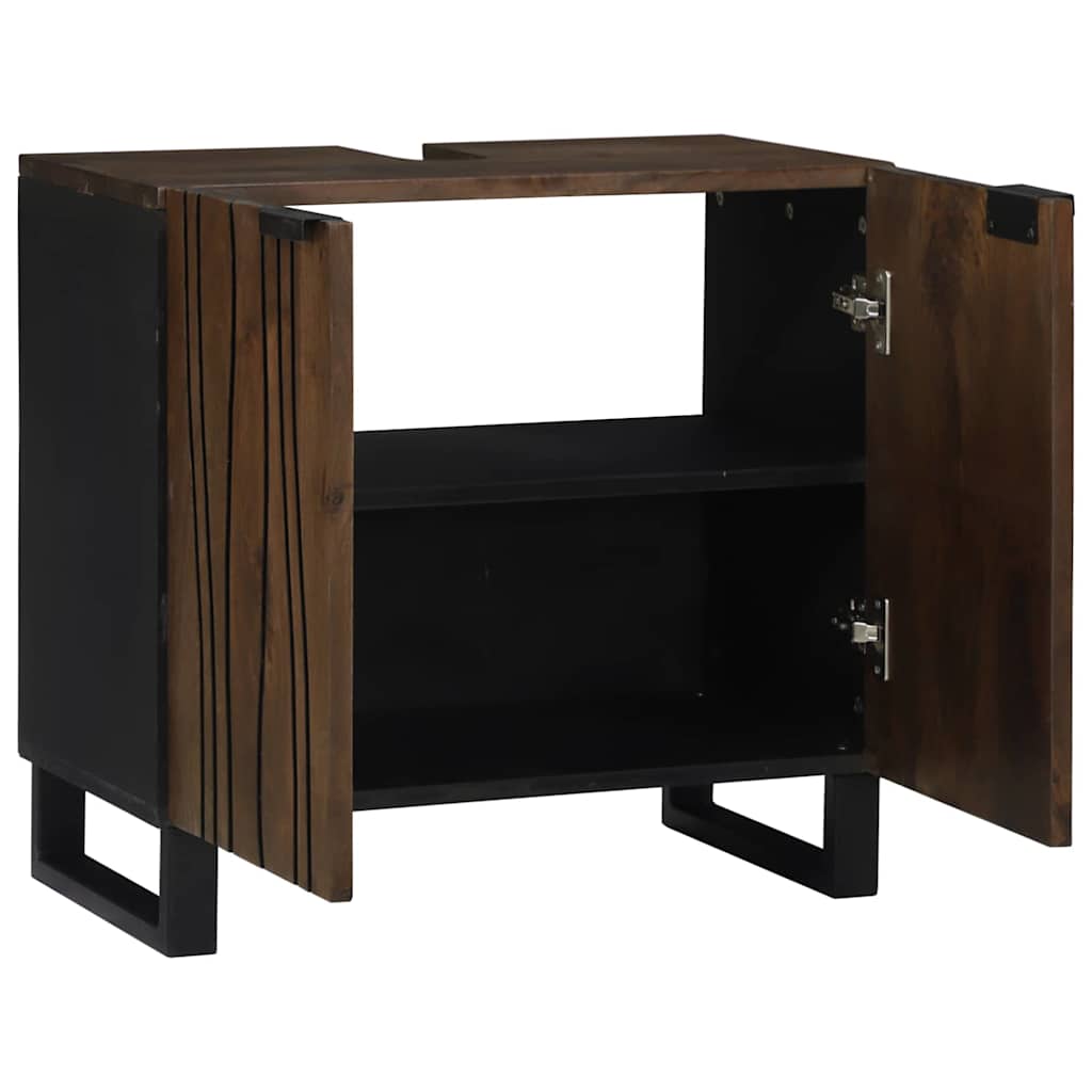 Armadio per Lavabo da Bagno con porta Noce 62 x 33 x 58 cm | homemem39