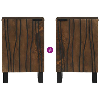Armadio per Lavabo da Bagno con porta Noce 38 x 33,5 x 58 cm | homemem39