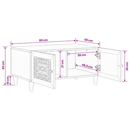 Tavolino da salotto con porta Marrone Chiaro 80 x 50 x 40 cm | homemem39