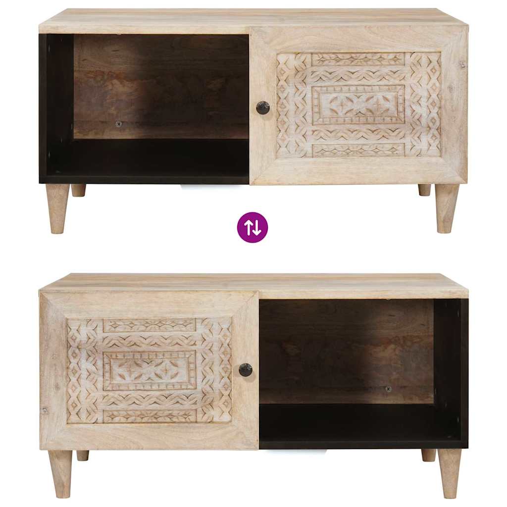 Tavolino da salotto con lo scaffale Beige 80 x 50 x 40 cm | homemem39