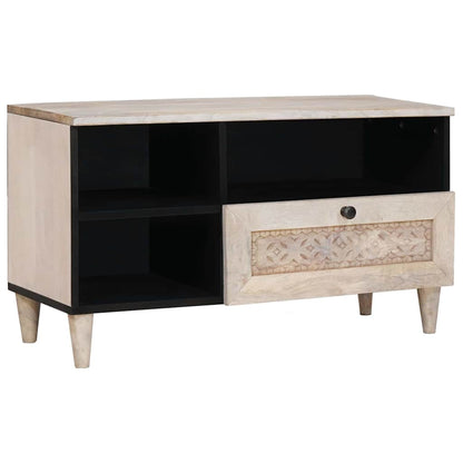 Mobile TV con cassetto Bianco Sbiancato 80 x 33 x 46 cm | homemem39