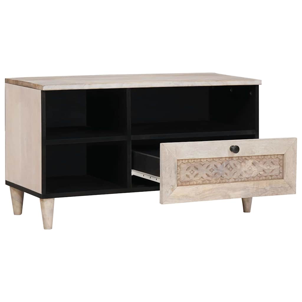 Mobile TV con cassetto Bianco Sbiancato 80 x 33 x 46 cm | homemem39