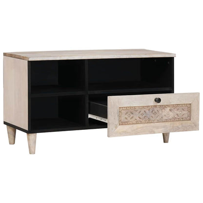 Mobile TV con cassetto Bianco Sbiancato 80 x 33 x 46 cm | homemem39