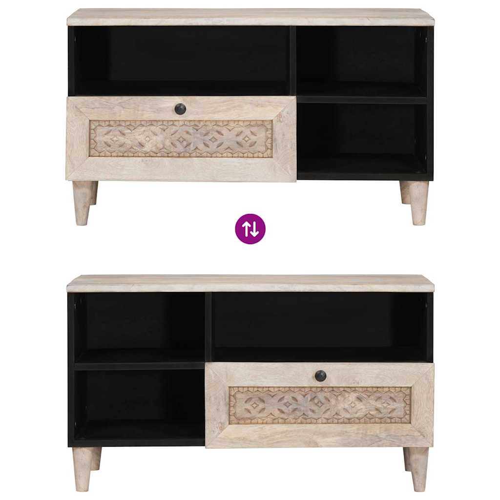 Mobile TV con cassetto Bianco Sbiancato 80 x 33 x 46 cm | homemem39