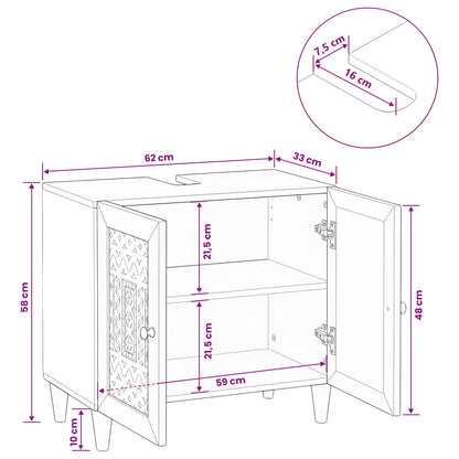 Mobile da Bagno Montaggio a parete Bianco 62 x 33 x 58 cm | homemem39