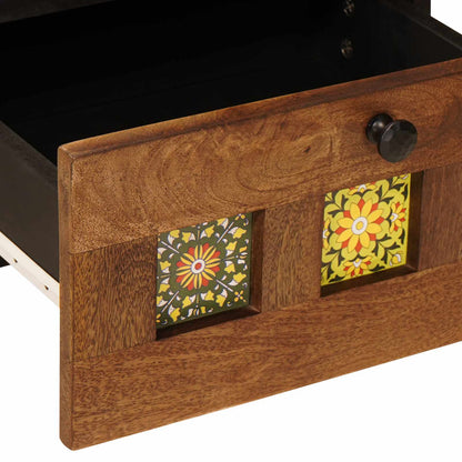 Armadio da Notte con cassetto 2 pcs Marrone 40 x 33 x 46 cm | homemem39