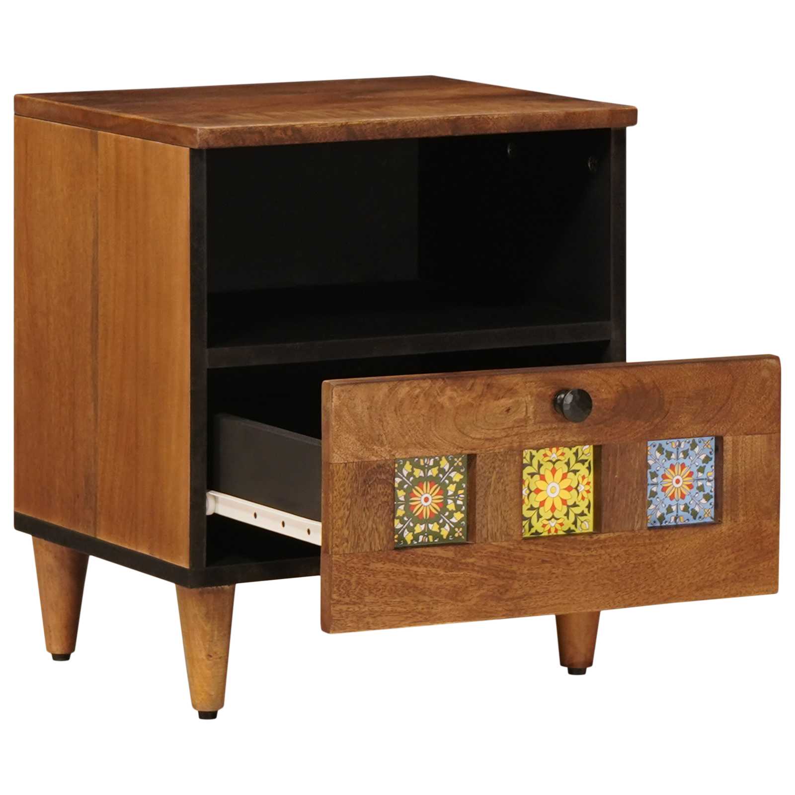 Armadio da Notte con cassetto 2 pcs Marrone 40 x 33 x 46 cm | homemem39