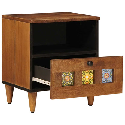 Armadio da Notte con cassetto 2 pcs Marrone 40 x 33 x 46 cm | homemem39