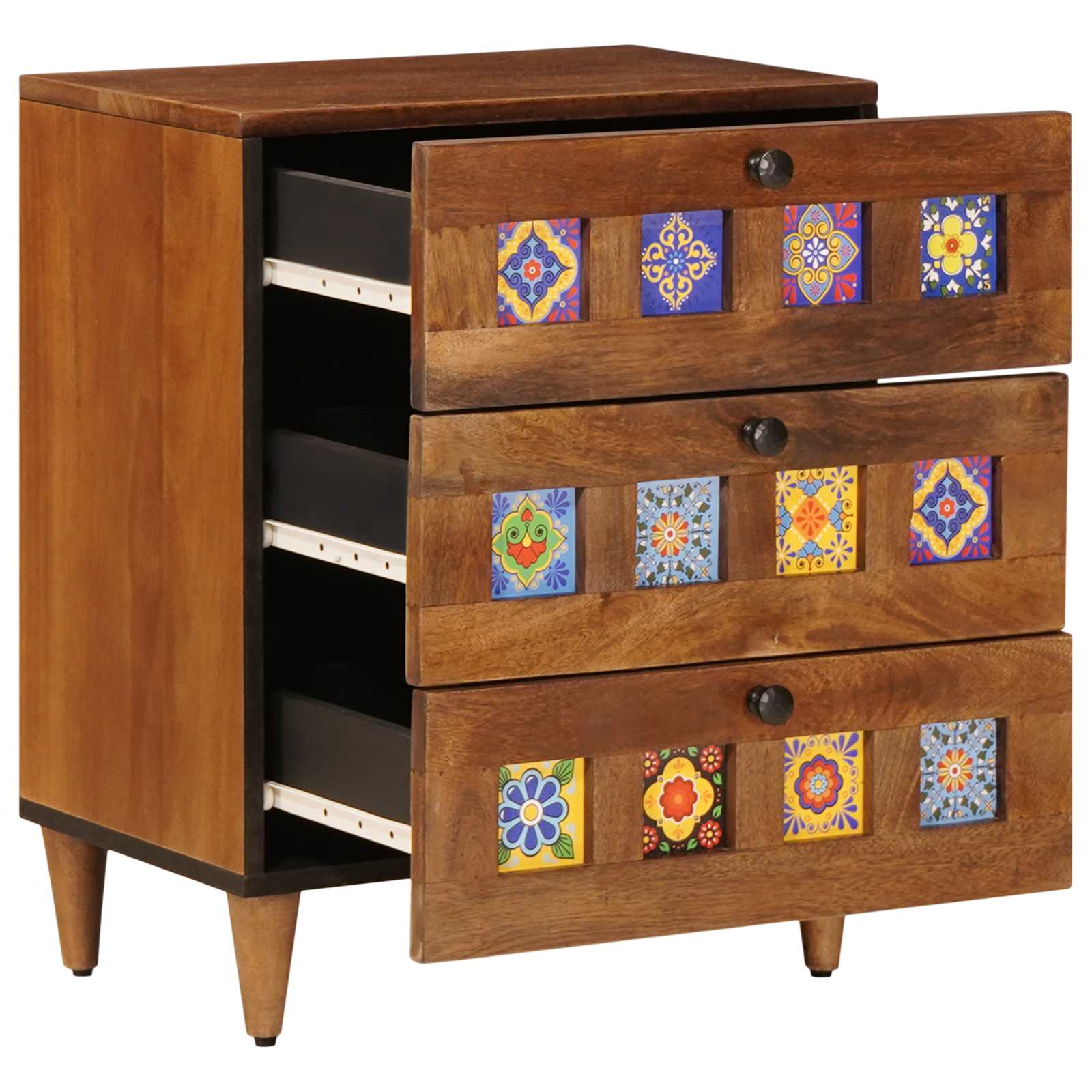 Armadio da Notte con cassetto Marrone 50 x 33 x 62 cm | homemem39