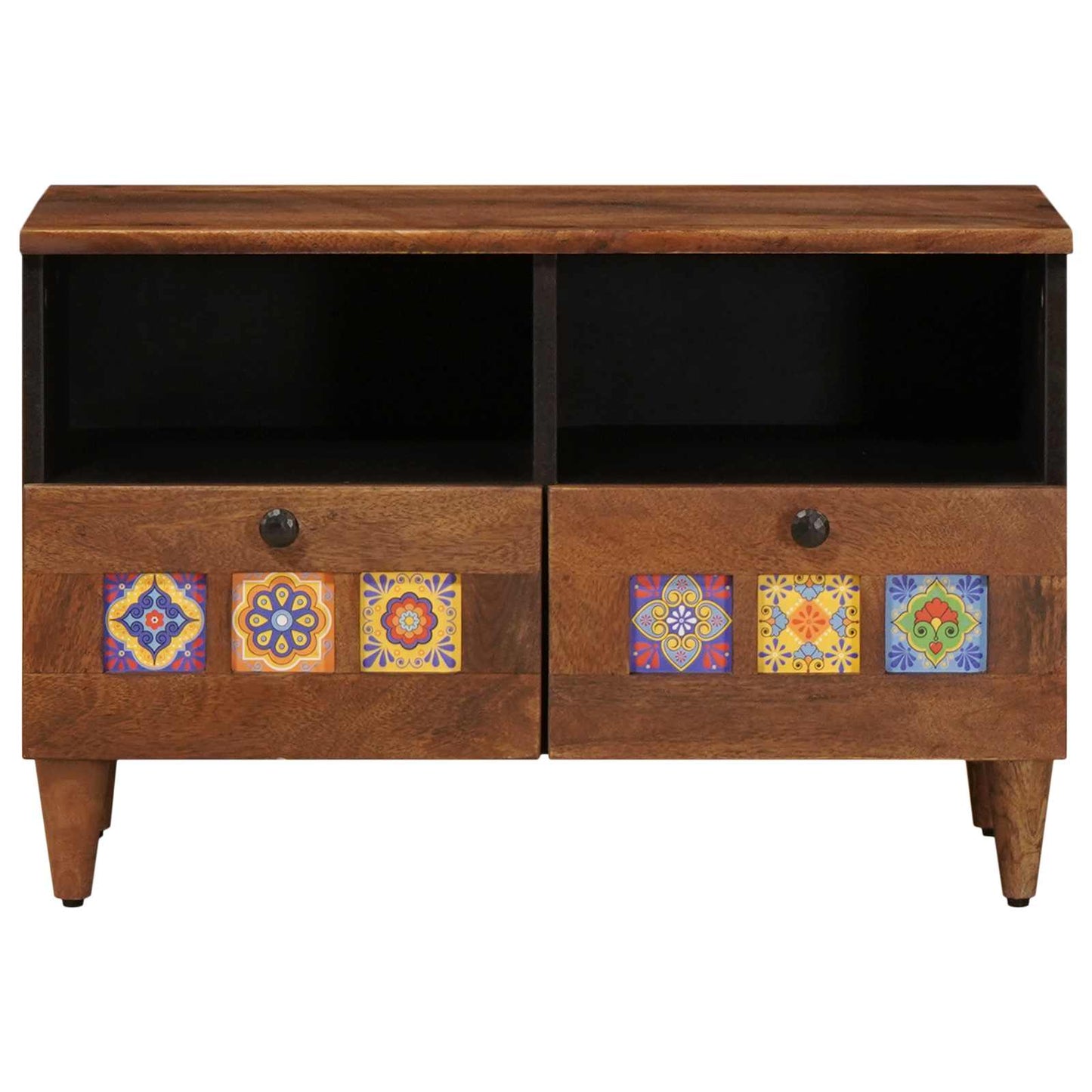 Tavolino da salotto con cassetto Marrone 80 x 54 x 40 cm