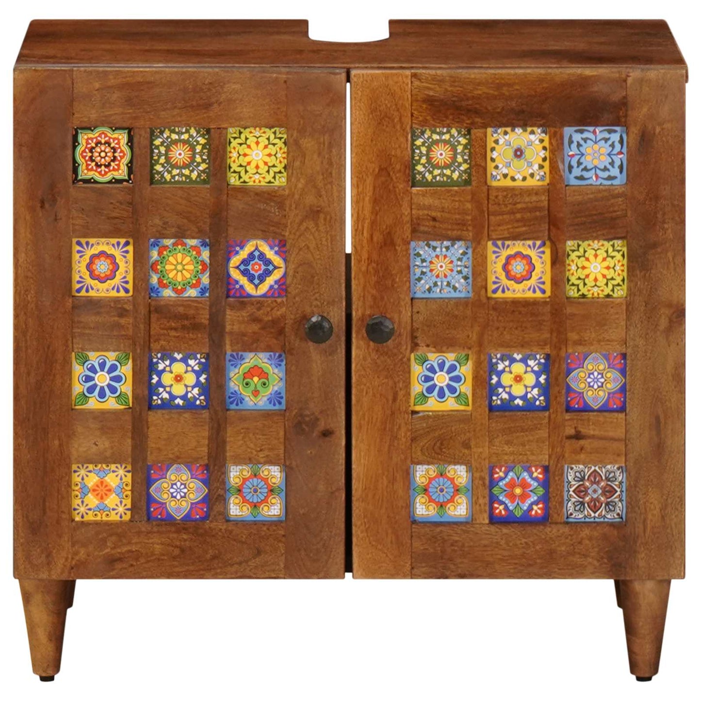 Armadio per Lavabo da Bagno con porta Noce 62 x 33 x 58 cm