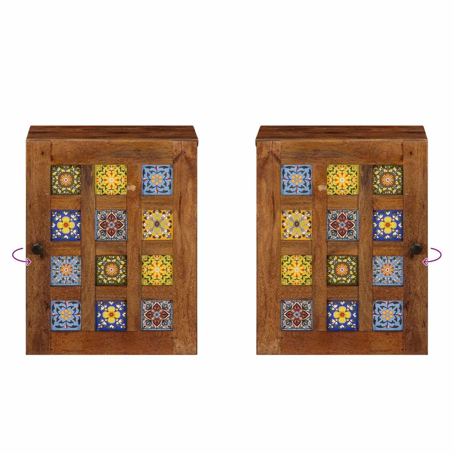 Mobile Appeso da Bagno con archiviazione Noce 38 x 33,5 x 48 cm