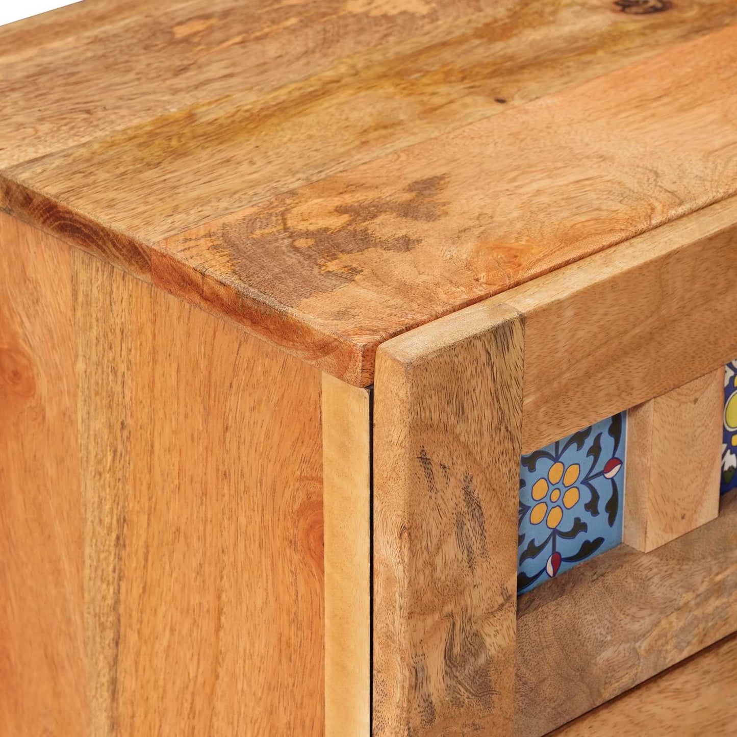 Armadio da Notte con cassetto 2 pcs Naturale 40 x 33 x 46 cm | homemem39