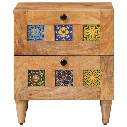 Armadio da Notte con cassetto 2 pcs Naturale 40 x 33 x 46 cm | homemem39