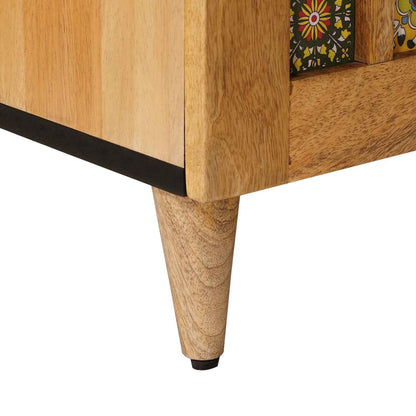 Mobile TV Naturale 105 x 33 x 46 cm Legno di mango massello | homemem39