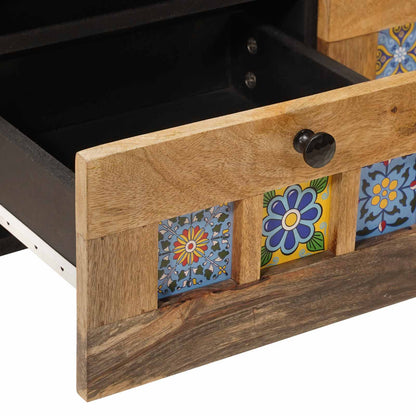 Mobile TV Naturale 70 x 33 x 46 cm Legno di mango massello