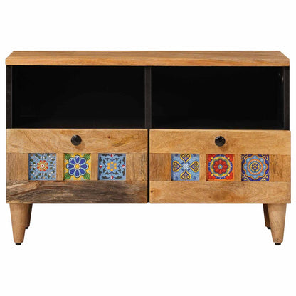 Mobile TV Naturale 70 x 33 x 46 cm Legno di mango massello | homemem39