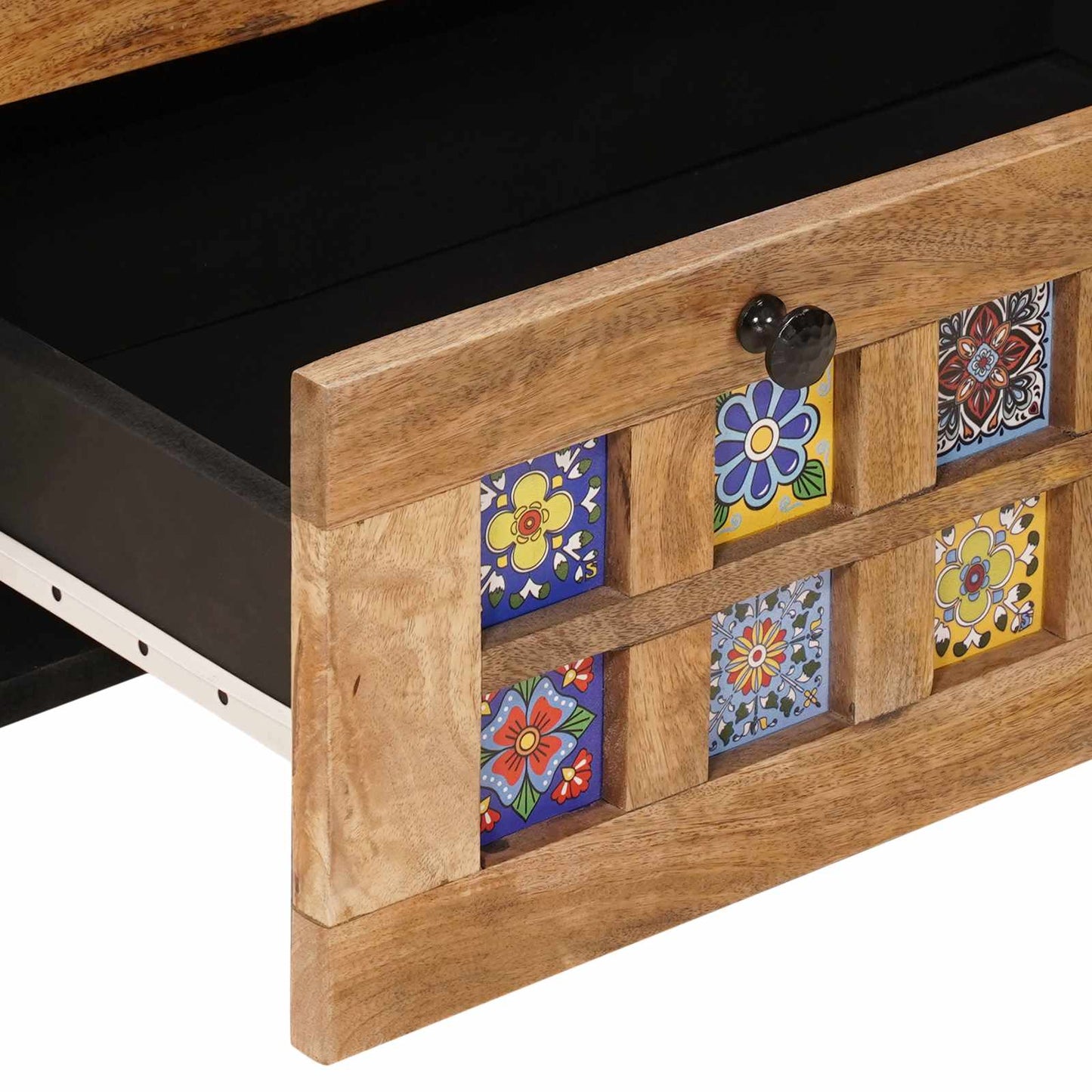 Credenza Naturale 60 x 33 x 75 cm Legno di mango massello