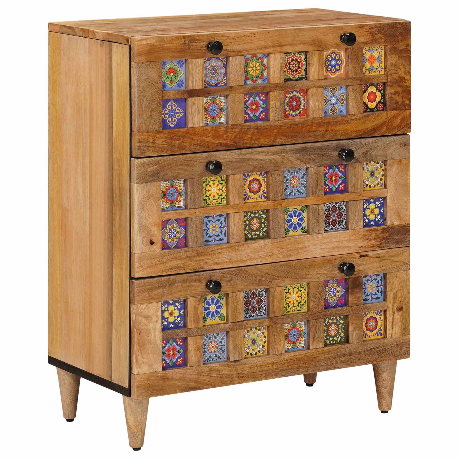 Credenza Naturale 60 x 33 x 75 cm Legno di mango massello | homemem39