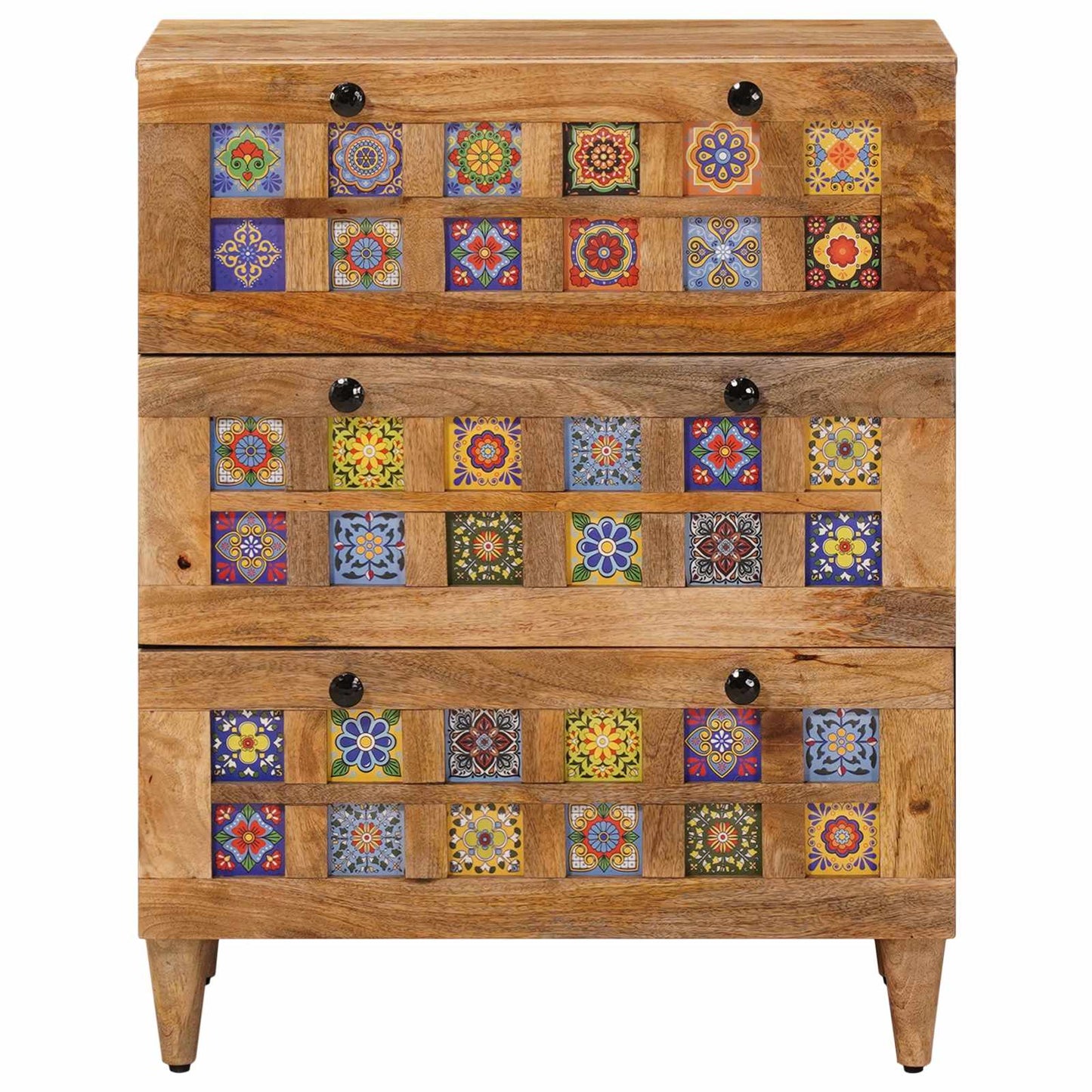 Credenza Naturale 60 x 33 x 75 cm Legno di mango massello | homemem39