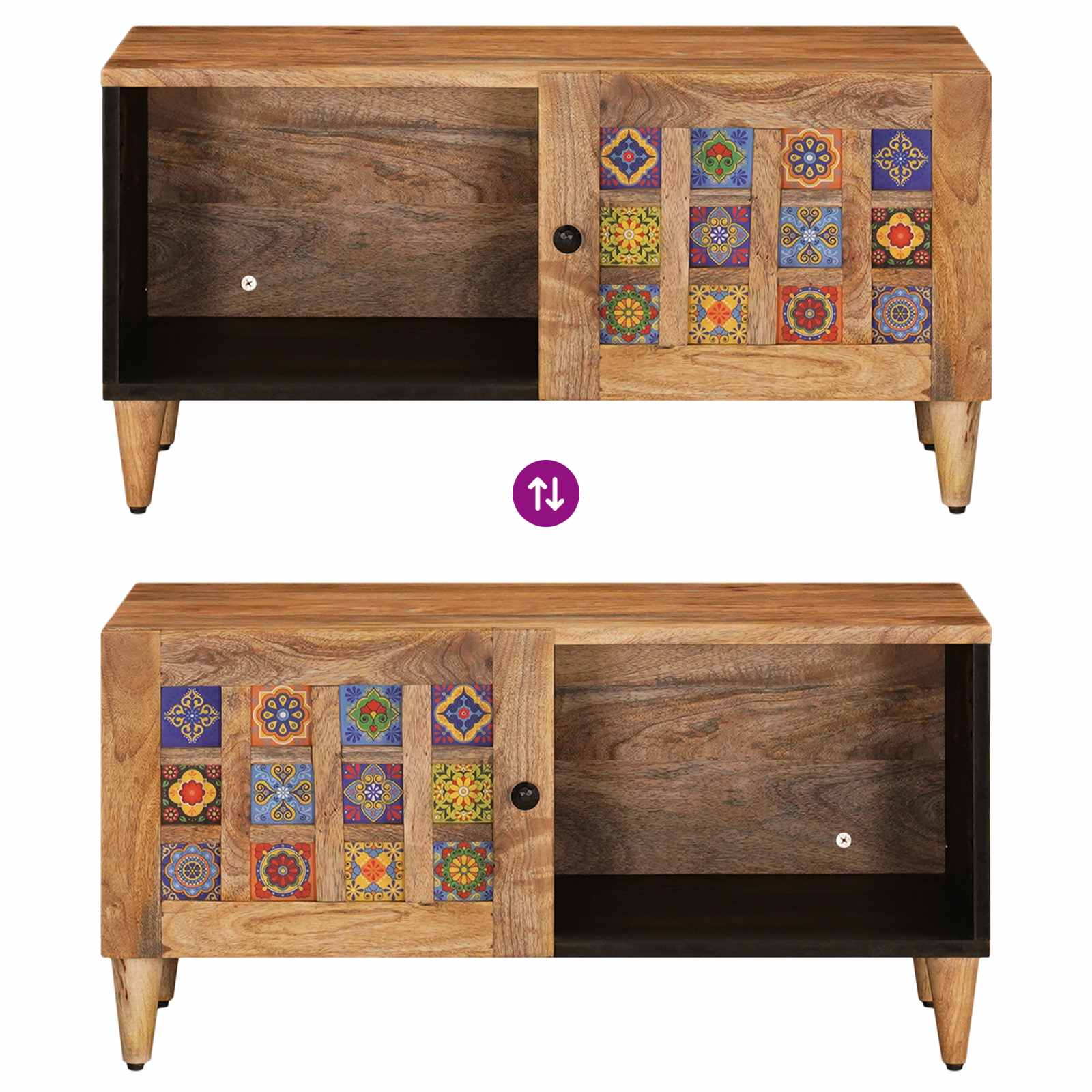 Tavolino da salotto Naturale 80 x 50 x 40 cm | homemem39