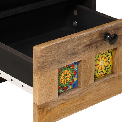 Armadio da Notte con cassetto 2 pcs Naturale 40 x 33 x 46 cm | homemem39
