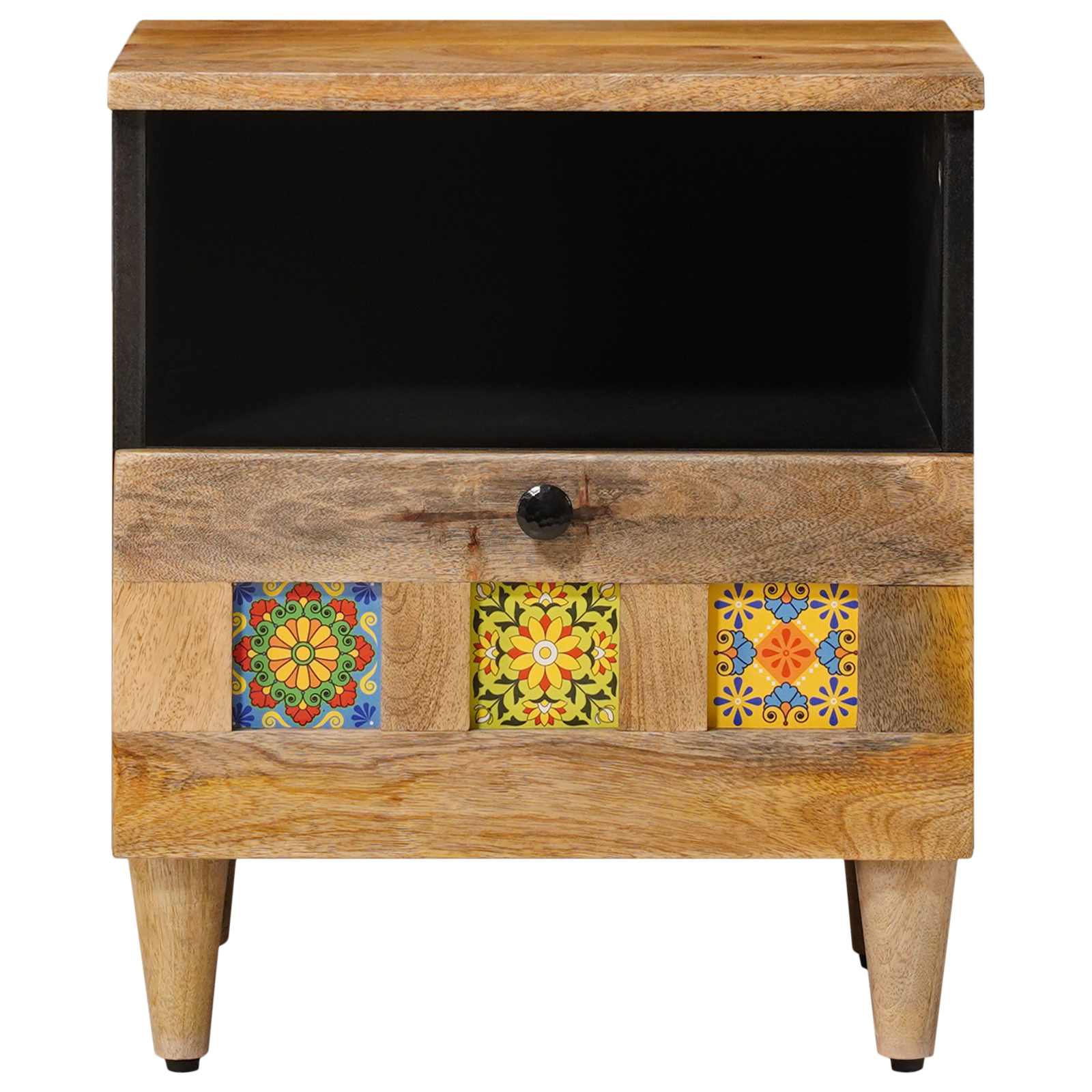 Armadio da Notte con cassetto 2 pcs Naturale 40 x 33 x 46 cm | homemem39
