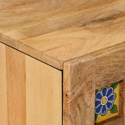 Mobile TV Naturale 105 x 33,5 x 46 cm Legno di mango massello | homemem39