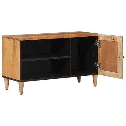 Mobile TV Naturale 80 x 33 x 46 cm Legno di mango massello | homemem39