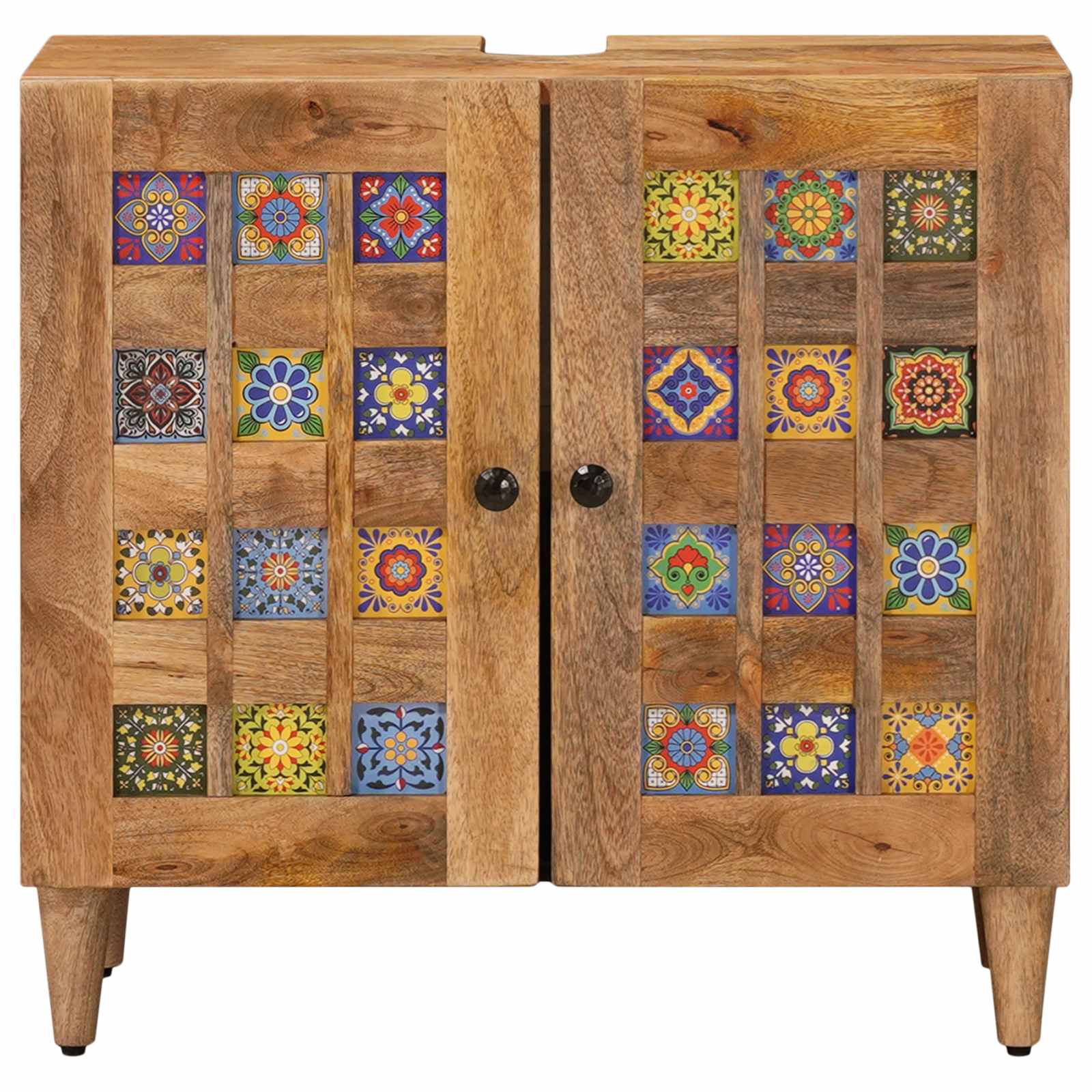 Armadio per Lavabo da Bagno con porta Naturale 62 x 33 x 58 cm | homemem39
