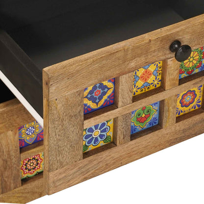 Credenza Naturale 40 x 33 x 75 cm Legno di mango massello | homemem39