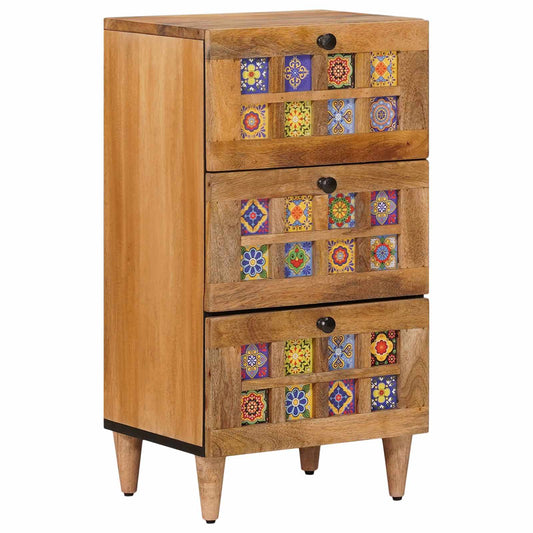 Credenza Naturale 40 x 33 x 75 cm Legno di mango massello | homemem39