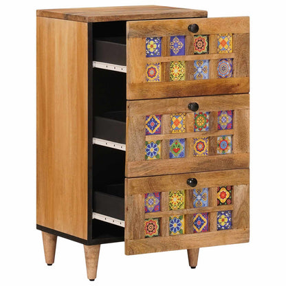 Credenza Naturale 40 x 33 x 75 cm Legno di mango massello | homemem39