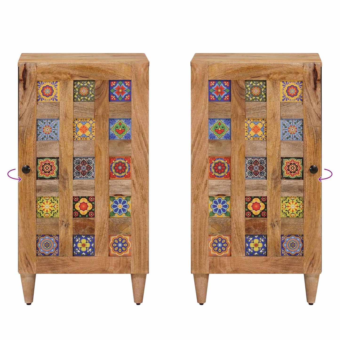 Credenza Naturale 40 x 33 x 75 cm Legno di mango massello | homemem39
