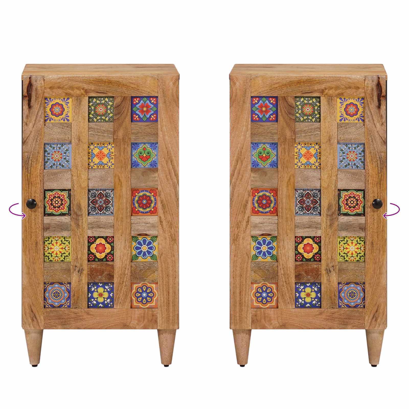 Credenza Naturale 40 x 33 x 75 cm Legno di mango massello | homemem39