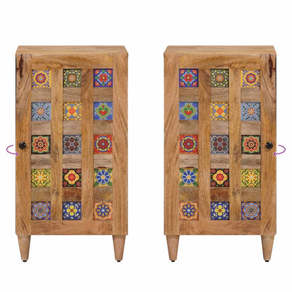 Credenza Naturale 40 x 33 x 75 cm Legno di mango massello | homemem39