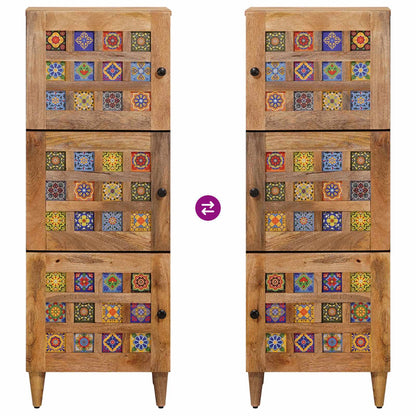 Credenza Naturale 40 x 33 x 110 cm Legno di mango massello | homemem39